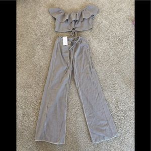 American Threads two piece linen set